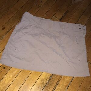 Merrell Light Taupe Mini Skirt with Front Pockets